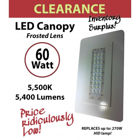 60W LED Canopy Lamp Fixture Retrofit Kit Energy Efficient Savings Ceiling mount
