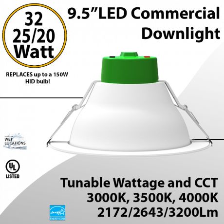 LED Downlight 9.5" 20W/25W/32W