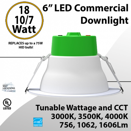 LED Downlight 6 inch 7W/10W/18W 
