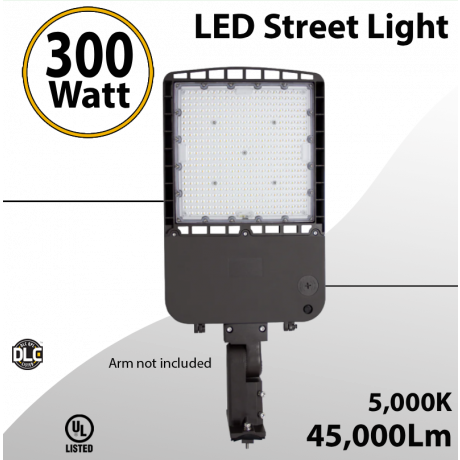 LED Street Light fixture 300W 5000K 45000Lm