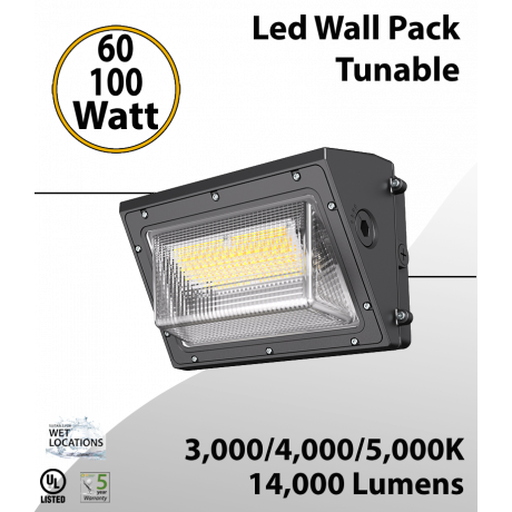 Led Wall Pack Tunable 60/100W CCT 3000/4000/5000K