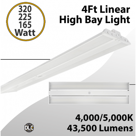 Led Warehouse Lights 4Ft Linear Fixture