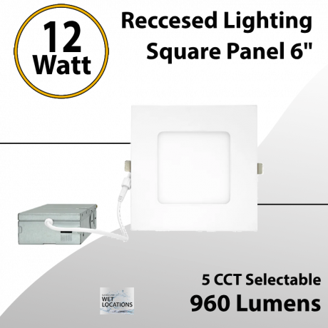Reccesed Lighting 4" 9W LED Square Panel