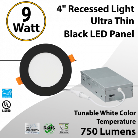 Recessed Lighting Ultra Thin Black Trim 