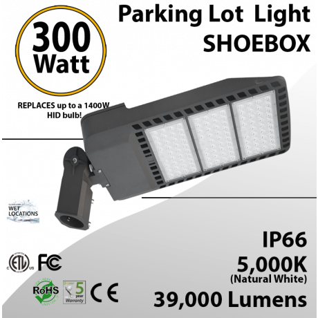 300 Watt LED Pole Head 39000Lm equal 1400W MH