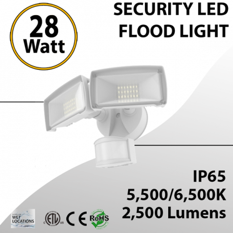 28W Motion Activated LED Security Light 2CCT - Durable Outdoor Lighting 