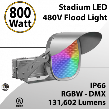 Stadium Lights Sports Lamp 800W RGBW DMX 131602Lm