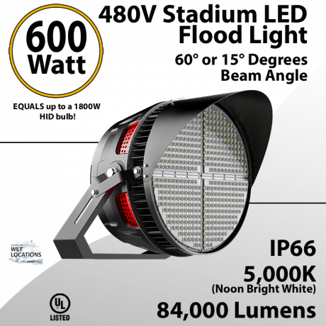 Stadium Lights Sports Lamp 480V 600W 70000Lm IP66