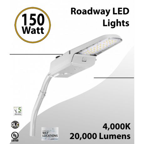 Roadway Light 150W light fixture 4000K 20000 Lm (LED)