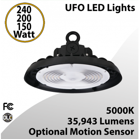 UFO LED Lights 240/200/150W Optional Motion Sensor 35943Lm 5000K (LED)
