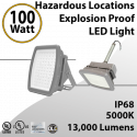 Class I Division 2 Explosion Proof Hazardous Locations LED Light 100W