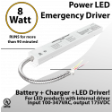 LED External Emergency Driver 8 Watt Field Installable UL 100-347VAC