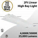 LED High Bay Light 2Ft. 165W/132W/99W/66W 25000 Lumens 4K/5K UL DLC