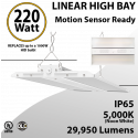 High Bay LED Light 2Ft. 220W 29950Lm 5000K Motion Sensor Ready