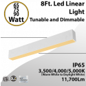 8FT LED Linear Light | Selectable CCT | 65W/75W/90W | Damp Rated
