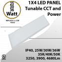 LED Panel 1x4 25/30/36W  4680Lm max. Power and White Tunable