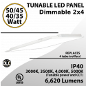 LED Panel Light 2x4 30 35 40 or 50 W 6620 Lm Back lit 3000K 3500K 4000K 5000K