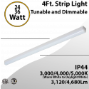 Tunable LED Linear Strip Dimmable - Wattage 24W 36W & CCT adjustable, 4680lm max output