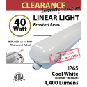 Linear Light Vapor Tight Waterproof 40W with Battery Backup 4400Lm 6000K