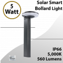 Solar LED Bollard Garden Path Lights 5W Round+DC Controller 