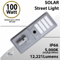 Solar Street Light 100W 12221Lm 12.6V 30AH Microwave Motion sensor included