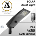 Solar Street Light 70W 8200Lm 12V 25AH Microwave Motion sensor included