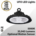 UFO LED Lights 240/200/150W Optional Motion Sensor 35943Lm 5000K
