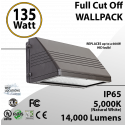 135W LED Full Cut off Wall Pack 14000 Lumens 5000K IP65 UL DLC
