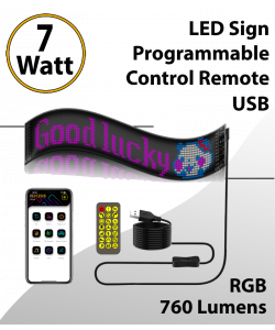 Programmable Led Light Sign Full Color 23inch x 5inch