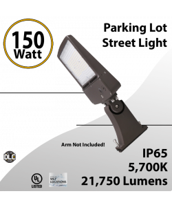150W LED Shoebox Area Light | 5700K Outdoor LED Parking Lot Light