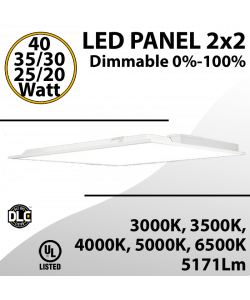 LED Panel Light 2x2 20-40W 5171Lm BackLit 5CCT 30-65K