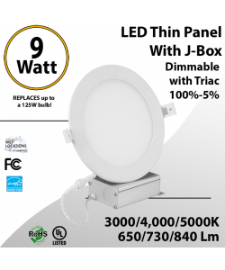 Downlight for Recessed Light Ultra Thin LED Panel 4" 9W Tunable White
