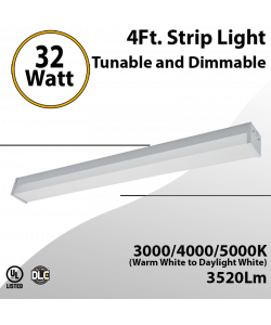 LED Linear wrap 32W 4Ft CCT adjustable, 3520lm