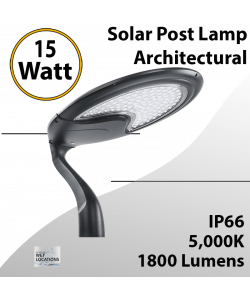 Solar Post Top Lamp Architectural 36Ah Battery 1800Lm