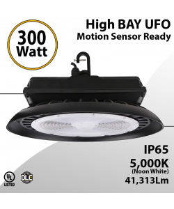UFO Light LED High Bay 300W Motion Sensor Ready 41313Lm 5000K DLC Premium