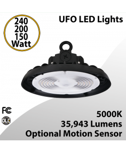 UFO LED Lights 240/200/150W Optional Motion Sensor 35943Lm 5000K