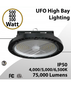 UFO High Bay Industrial Warehouse 500/400/300W 4000-6500K 75000Lm