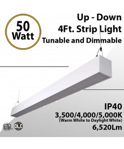 Up Down Linear Pendant 50W White 3CCT 3000K 40000K 50000K 6500lm