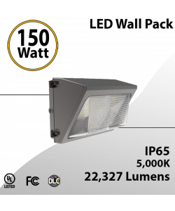 150W LED Wall Pack 22,327 Lumens 5000K w/Photocell