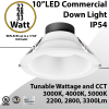 LED Downlight 10 inch 22W/28W/33W 3300Lm 30K/40K/50K 0-10V Dimmable