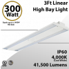 300W LED High Bay Light 41500 Lm, 3ft, 4000K | Warehouse Lighting (LED)