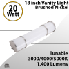 Bathroom Vanity Light for Mirror Nickel 18" 30 40 5000K 20W 1400Lm