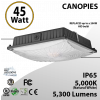45W LED Canopy Light Ceiling Mount 5000K 5300 Lumens UL DLC IP65