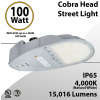 Cobra Head Street Light 100W 15050Lm 4000K UL IP65 DLC