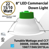 LED Downlight 8 inch 10W/15W/22W