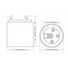 GU24 to Edison adapter dimensions