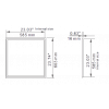 2x2 LED Frame Light 20W 30W or 40W up to 5200Lm 30K 40K 50K Dimmable drawing