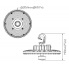 UFO Light LED High Bay 150W drawing