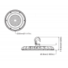 UFO Light LED High Bay 150W 120V drawing