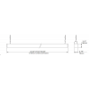 LED Up Down Strip 50W White 3CCT 3000K 40000K 50000K 6500lm drawing